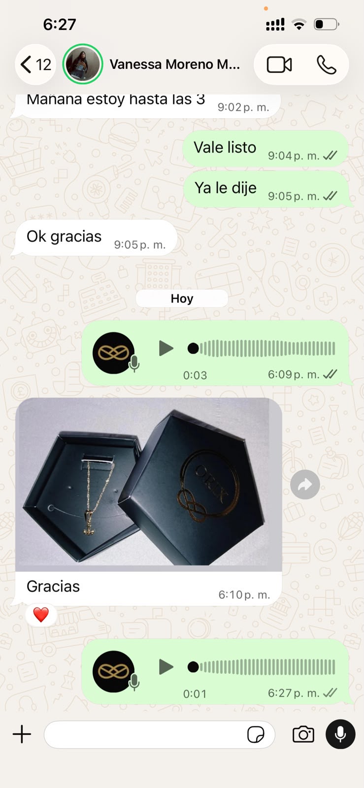 Testimonio cliente Orix Collar San Judas Tadeo 20