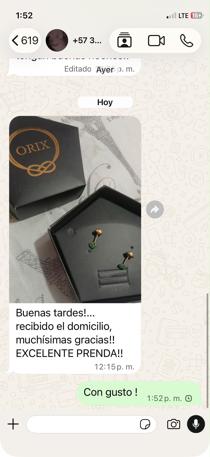 Testimonio cliente Orix Collar San Judas Tadeo 31